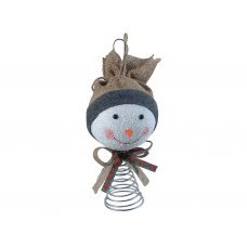 Χριστουγεννιάτικη Κορυφή Δέντρου Χιονάνθρωπος (24cm)